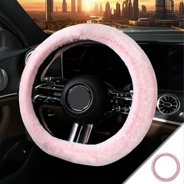 geerera Fuzzy Winter Handlebars Heated Steering Wheel Covers Car