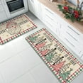 thumbnail image 1 of JilgTeok Merry Christmas Pink Santa Claus Kitchen Rugs, Kitchen is Heart of The Home Xmas Tree Kitchen Mats Decor, Holiday Floor Door Mat Home Decorations(2pcs), 1 of 6