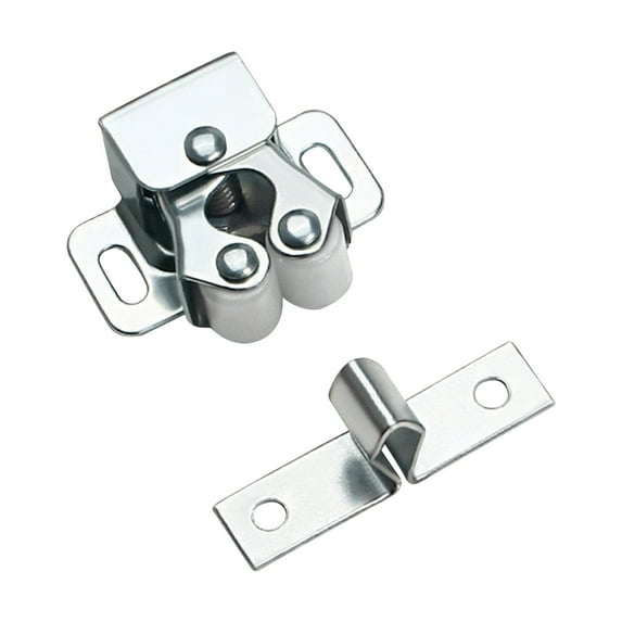 JilgTeok Clothes Cabinet Door Cabinet Latch Double Roller Catch for Cupboard Closet Cabinet Door Latches and Catches