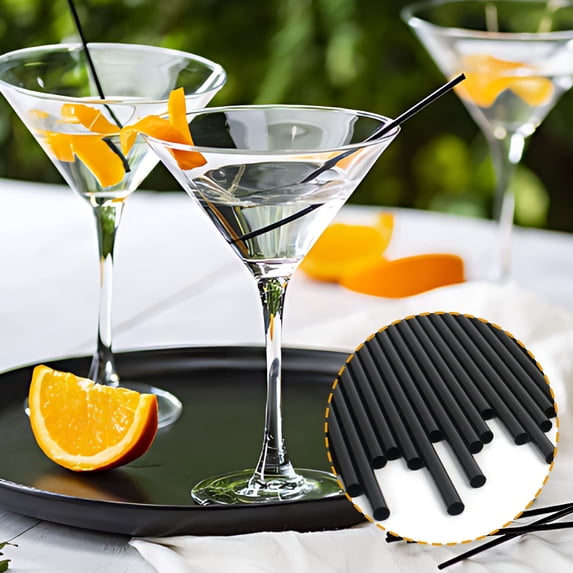 JilgTeok Disposable Plastic Straws 500PCS Cocktail Stirring Straws 5 Inch Thin Straight Tubes for Coffee Drinks Bars Restaurants Eco Friendly Drinking Straws for Party Supplies