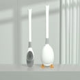 JilgTeok Diving Duck Toilet Brush and Holder Set, Silicone Toilet