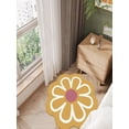 thumbnail image 1 of JilgTeok Flower Shaped Rug, Cute Daisy Rug, Flower Bath Rugs, Round Carpet, Non Slip Water Absorbent Bathroom Mat, Soft Machine Wash Rug Mat for Bedroom Kitchen Bathroom Toilet Floors(23.62*23.62in), 1 of 6