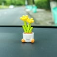 thumbnail image 1 of Jilgteok Flowerpot Small Ornaments Desktop Cute Doll Car Center Console Resin Car Decoration, 1 of 4
