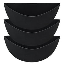 JilgTeok Half Round Flowerpot Liner,Plant Liners Half Circle Flower Basket Liners Replacement Felt Liner Coconut Liners Alternative for Wall Hanging Basket Planter,12inch/3PCS