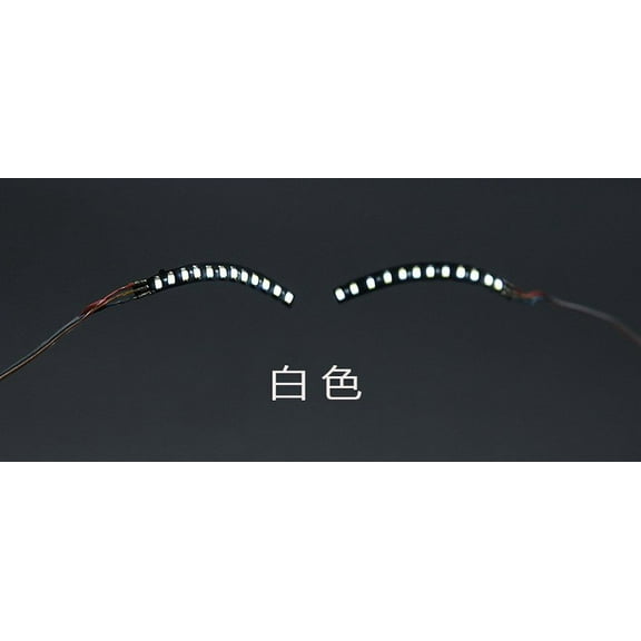 JilgTeok Halloween LED Lighted False Eyelashes Luminous Glowing Makeup Strip Lashes Lamp Double Eyelid Sticker Club Bar Dance Party Cosmetic Accssories LED Light False E