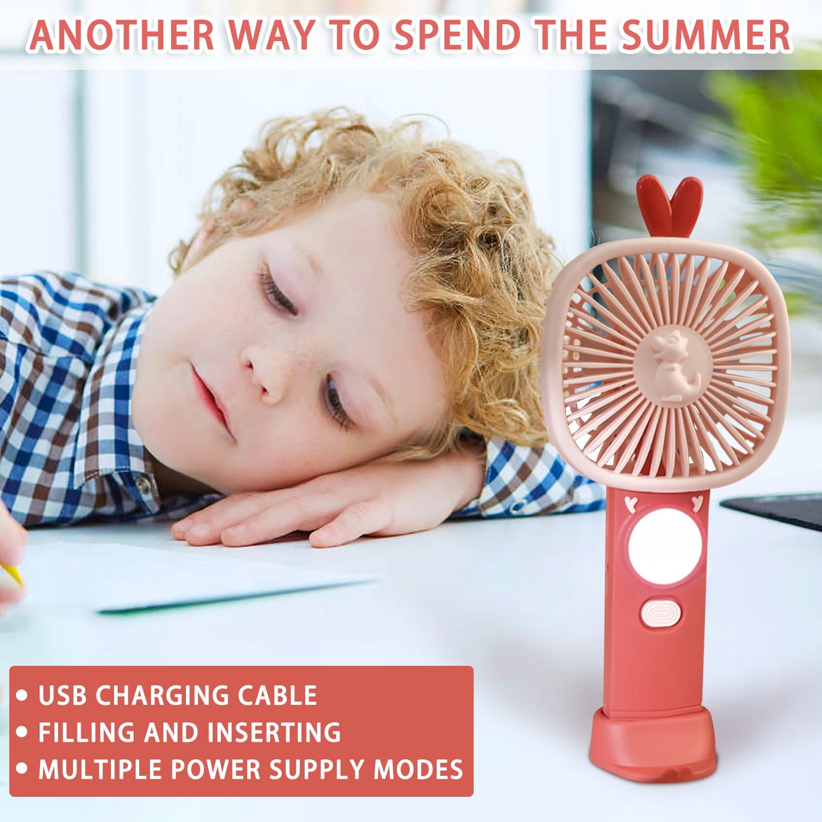 JilgTeok Handheld Fan Handheld Fan Outdoor Portable Fan Desktop Fan Usb ...