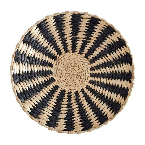 JilgTeok Handmade Weaving Hanging Decoration,Bono Wall Basket Decor Decorative Bulrush Woven Basket Wall Decor for Rustic Home Kitchen Decorations,7.87 in