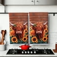 thumbnail image 1 of JilgTeok Highland Cow & Sunflower Towel Easter Polyester Cotton Platter Towel Kitchen Rag Easter Towel for Retro Bathroom Spa Hotel Decor Gifts, 1 of 6