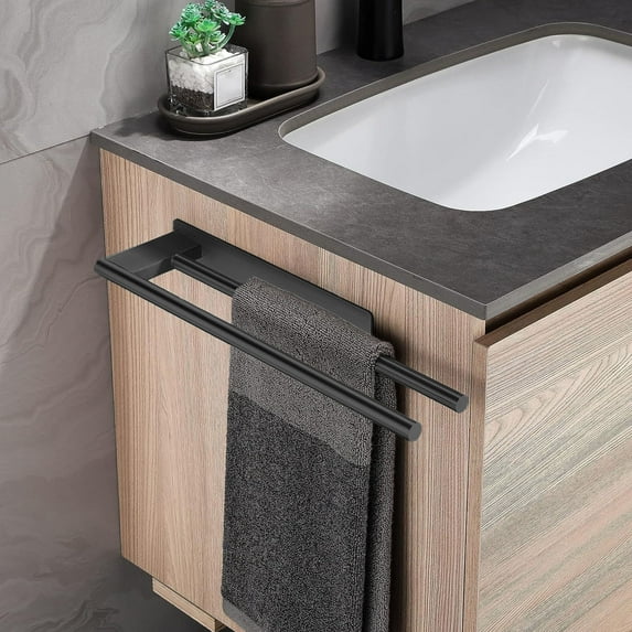 JilgTeok Home Essential Clearance Hand Towel Hand Towel Bar Self Adhesive Bathroom Towel Bar Stick On Wall Stainless Steel Brushed(15.35x3.54x1.58in)