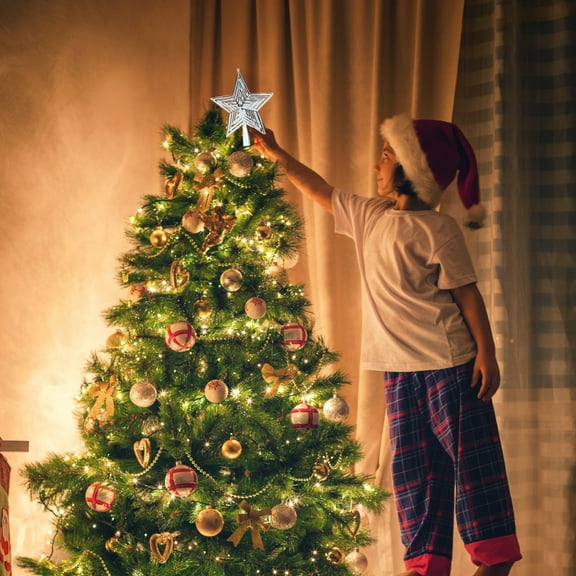 JilgTeok Home Essential Clearance Xmas Tree Topper Party Christmas Tree Top Star Ornaments Eco-Friendly Sturdy and Easy to Hang(9.05*8.26*0.79 in)