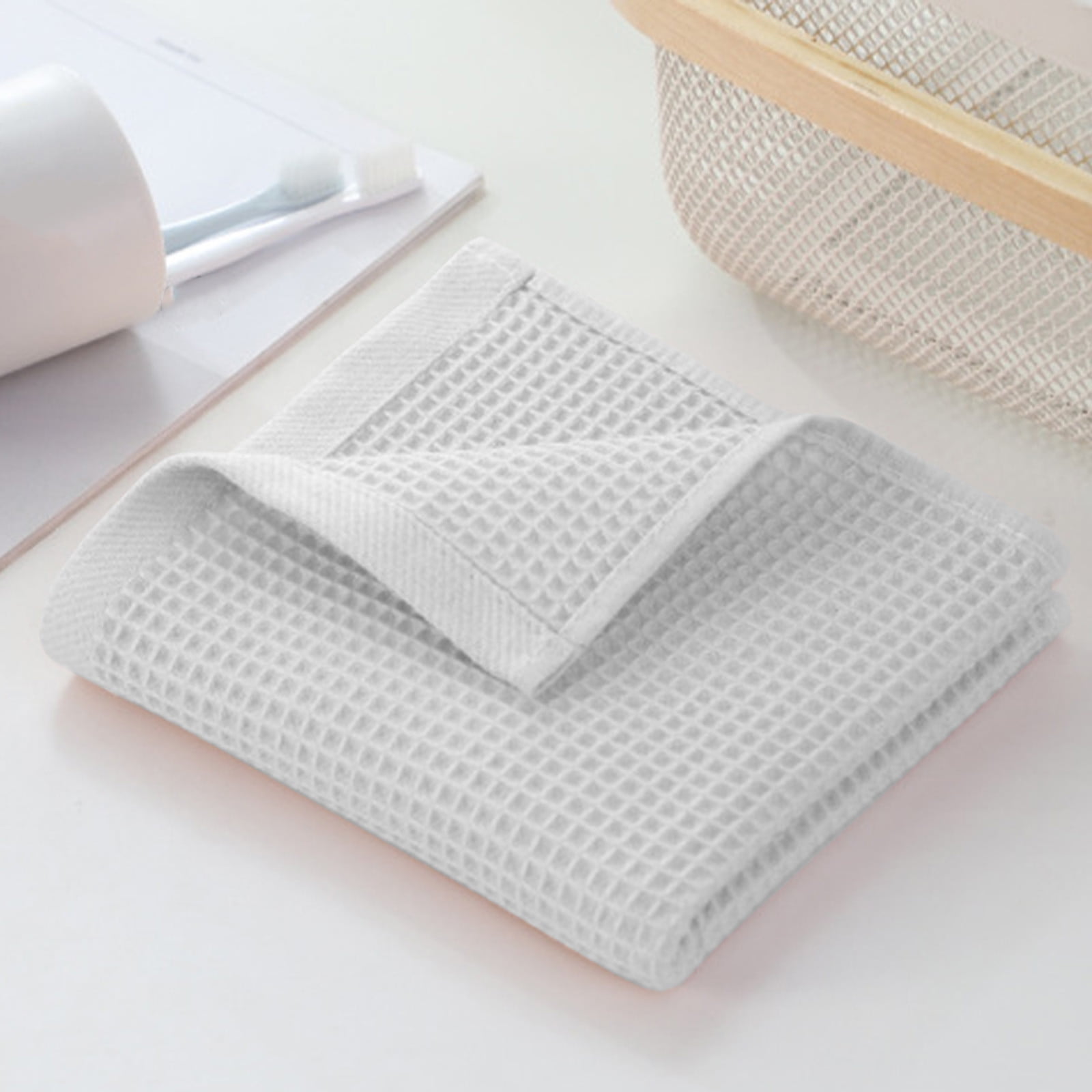 JilgTeok Home Essential Cotton Waffle Wash Cloths for Showering Face ...