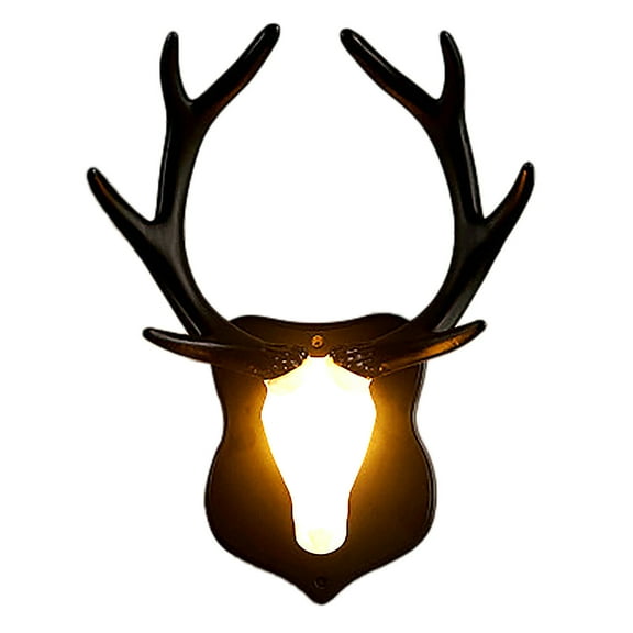 JilgTeok Living Room Bedroom Bedside Lamp Creative Tv Background Wall Antler Lamp,Cheerful for everyone