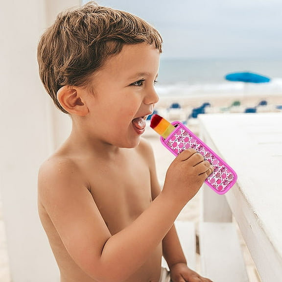 JilgTeok Popsicle-Sleeves for Kids, Reusable Popsicle-Holder for Kids & Popsicle-Bags, Washable Ice-Pop-Sleeves& Pops-Holder, Popsicle-Holders for Kids Sleeve for Boys Girls No Drip(2.25*6.3in)