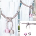 thumbnail image 1 of JilgTeok Retro Window Curtain Cord Rope Buckle Tiebacks Tie Backs Curtain Hanging Ball for Home Essentials, 1 of 4