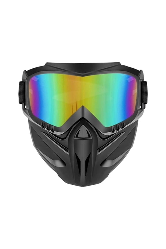 Upgraded Detachable Full Face Goggle Mask 2 in 1 Protective Safety Goggles for Mowing Grass Cutting Anti Fog Breathable Face Shield with Ventilation for Paintball Snow Motorcycle Riding