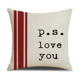 thumbnail image 1 of JilgTeok Valentine's Day Pillow Set Bedside Cross-Border Linen Printing Love Holiday Decorative Cushions, 1 of 1