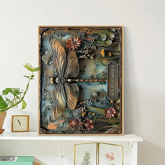 JilgTeok Vintage Wall Art Decor Waterproof Sun Resistant Iron Sheet Painting for Living Room Bedroom Office Rustic Handmade Wrought Iron Hanging Wall Sculpture Housewarming Gift for Home Decor