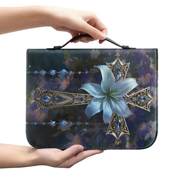 Jilgteok Floral Bible Cover Bible Ca Leather Bible Cover Study Bible Carrying Ca Bible Organizer Tote Bag Bible Bag with Handles Mothers Day Gifts