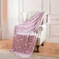 thumbnail image 1 of Jilgteok Star & Moon Double Sided Flannel Glow-In-The-Dark Blanket, 1 of 4