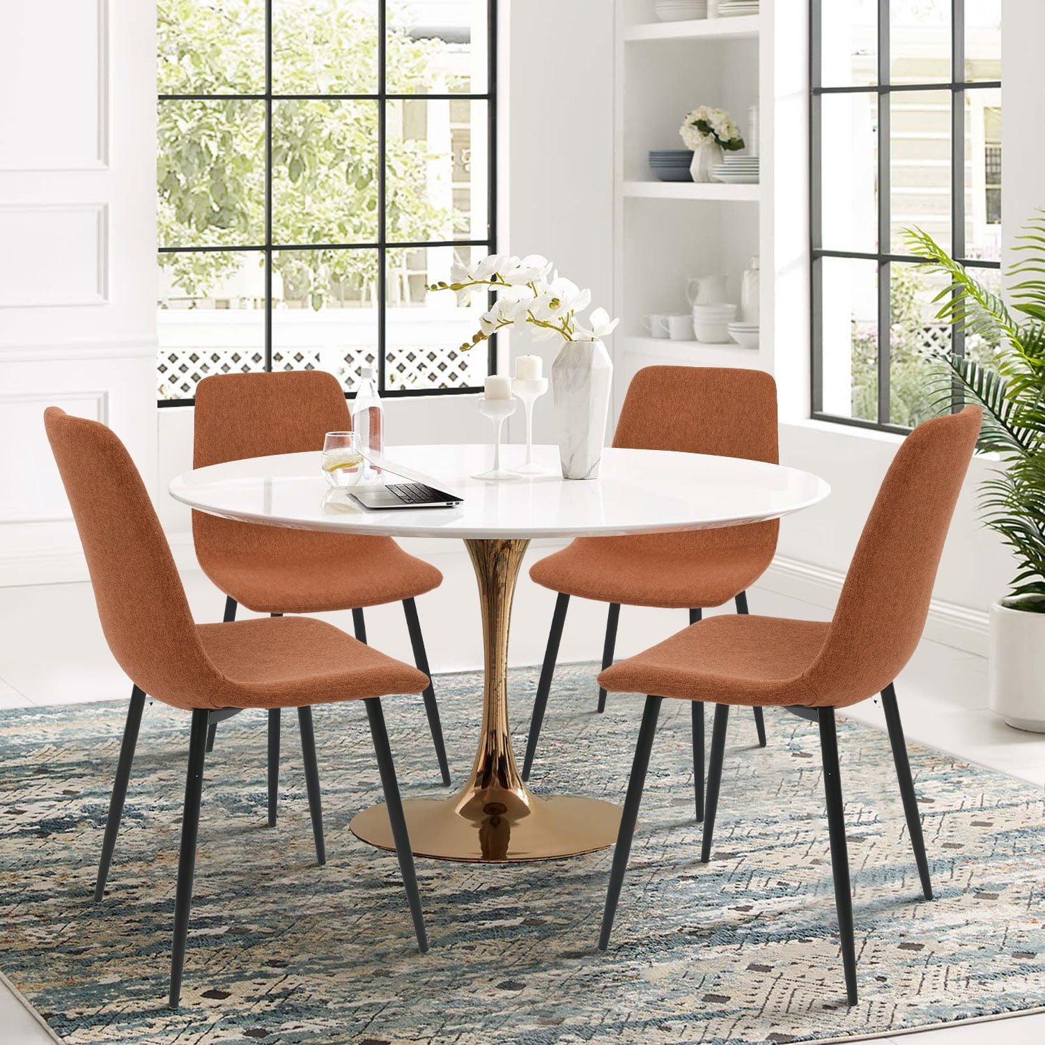 Jili Creation Modern Fabric Upholstered Dining Chairs (Set of 4