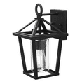 thumbnail image 1 of Jill 16 in. 1-Light Black and Weathered Zinc Light with Clear Seedy Glass, 1 of 1