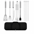 thumbnail image 1 of Jill Deaaa BBQ Grill Tools Set, 9‑Piece Heavy‑Duty Stainless Steel Grilling Utensils Kit with Portable Storage Case, Outdoor Cooking Accessories for Backyard Camping, Ideal Gift for Men, 1 of 8