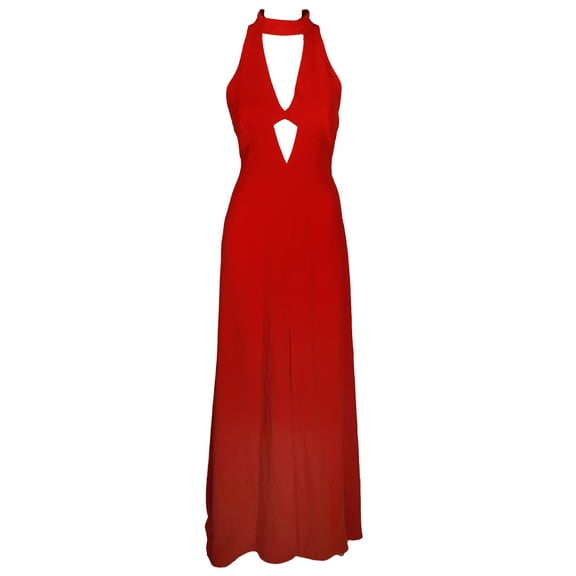 Jill Jill Stuart Tangerine Sleeveless Cutout Collared Gown 4