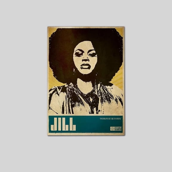 Jill Scott Soul Funk Pop Art Poster Music Erykah Badu Retro Style Wall Decor Size 24''x36'' Goldengate