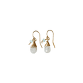 thumbnail image 1 of Jill Short Drop Earrings in Rainbow Moonstone with Chalcedony Drop, 1 of 3