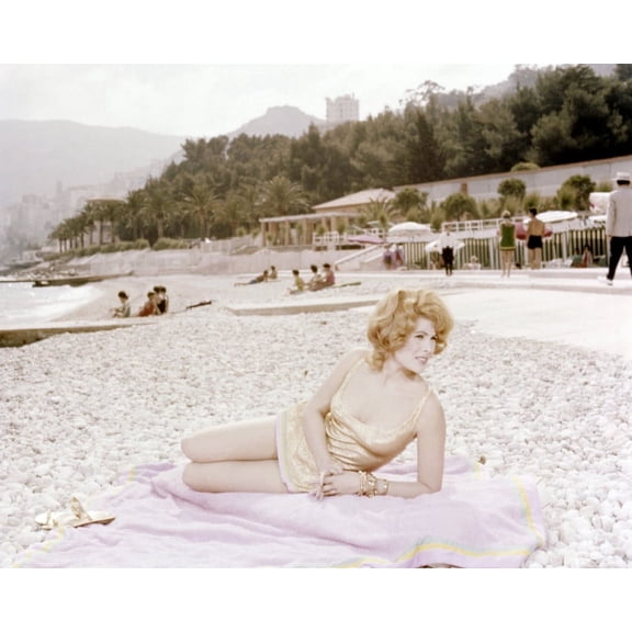 Jill St. John 24X36 Classic Hollywood Poster On Beach In Summer Look