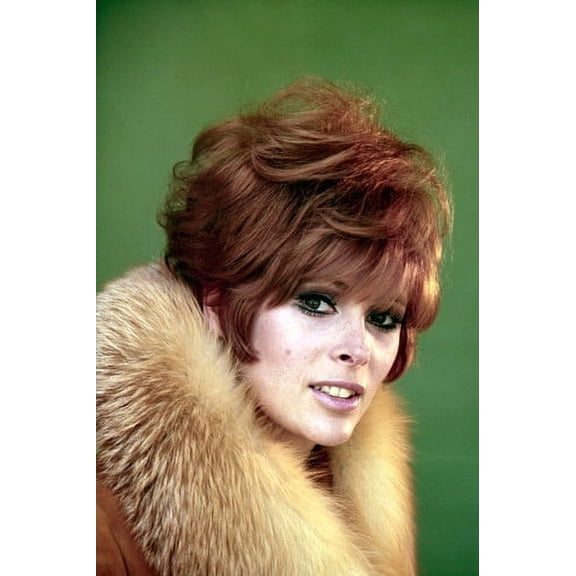 Jill St. John beautiful studio portrait in fur coat, striking image 24x36 Poster