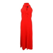 Jill Stuart Women's Cutout Collared Gown (8, Tangerine)