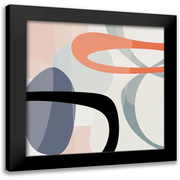Jill, Susan 12x12 Black Modern Framed Museum Art Print Titled - Floating On Silk III