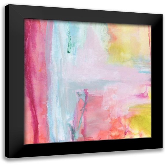 Jill, Susan 12x12 Black Modern Framed Museum Art Print Titled - Rainbows Edge I