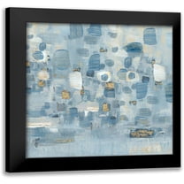 Jill, Susan 12x12 Black Modern Framed Museum Art Print Titled - Sea Glass Reflection III
