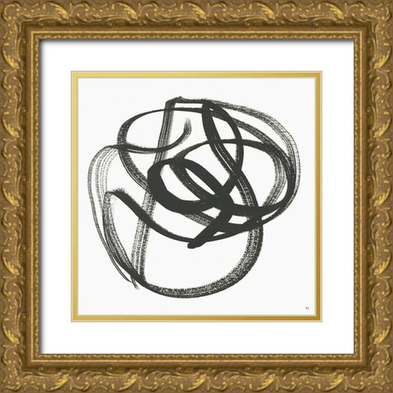 Jill, Susan 12x12 Gold Ornate Wood Framed with Double Matting Museum Art Print Titled - Along the Path IV