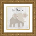 thumbnail image 1 of Jill, Susan 12x12 Gold Ornate Wood Framed with Double Matting Museum Art Print Titled - Be Strong, 1 of 4