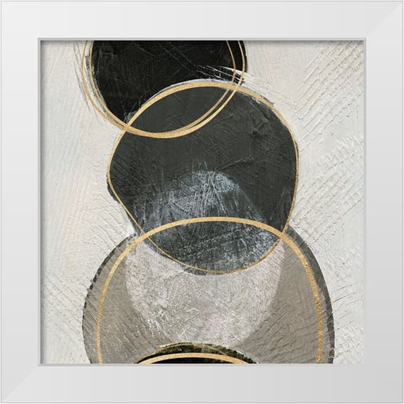 Jill, Susan 12x12 White Modern Wood Framed Museum Art Print Titled - River Rock II