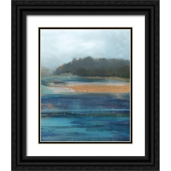 Jill, Susan 12x14 Black Ornate Wood Framed with Double Matting Museum Art Print Titled - Cold Spring - Detail