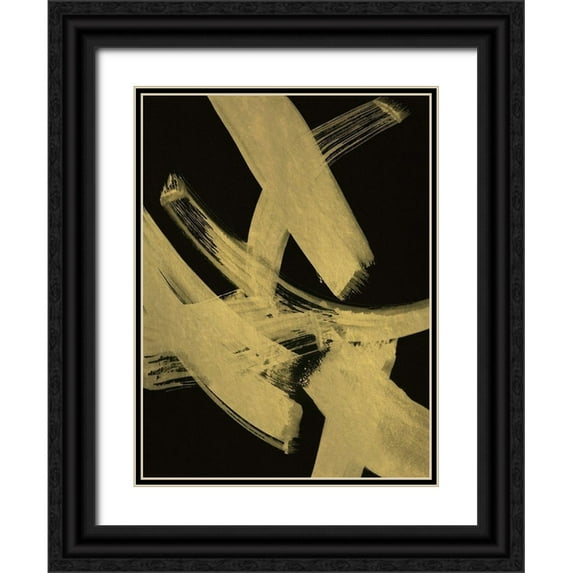 Jill, Susan 12x14 Black Ornate Wood Framed with Double Matting Museum Art Print Titled - Gold Magic I