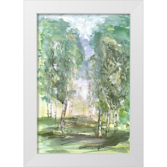 Jill, Susan 13x18 White Modern Wood Framed Museum Art Print Titled - Birch Meadow