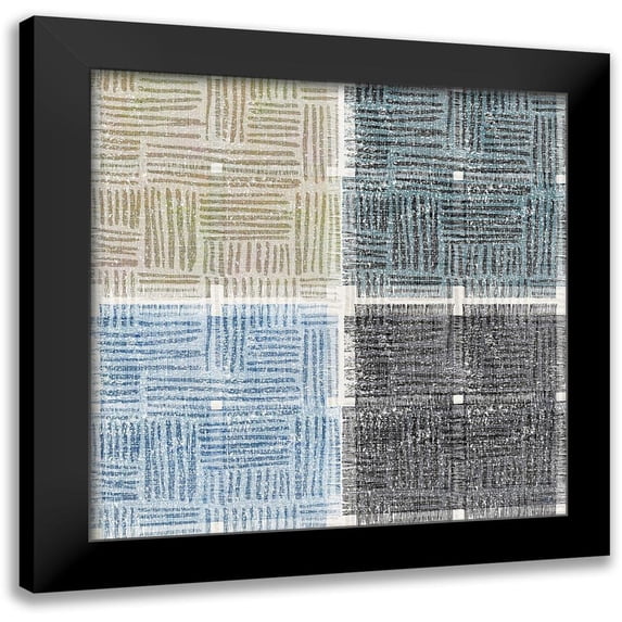 Jill, Susan 15x15 Black Modern Framed Museum Art Print Titled - Rhythm and Time I