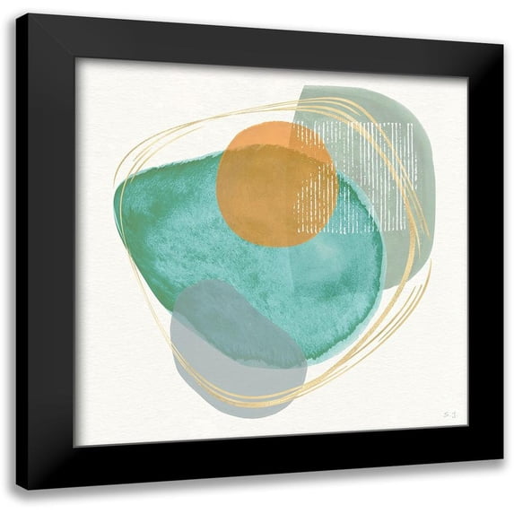 Jill, Susan 15x15 Black Modern Framed Museum Art Print Titled - River Jewels I