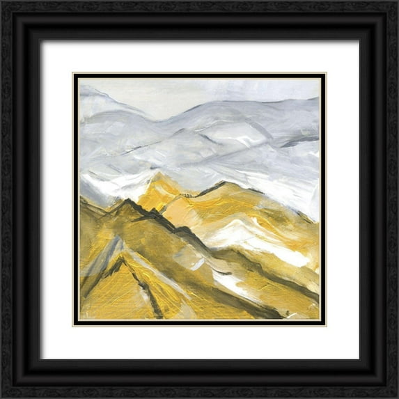 Jill, Susan 15x15 Black Ornate Wood Framed with Double Matting Museum Art Print Titled - Glistening Peaks II
