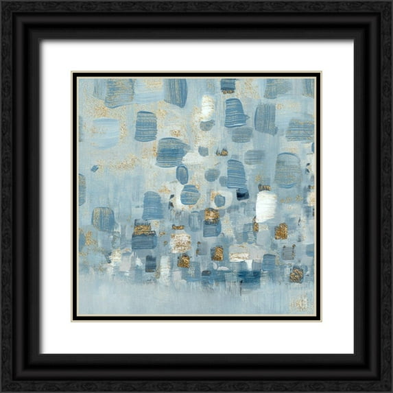 Jill, Susan 15x15 Black Ornate Wood Framed with Double Matting Museum Art Print Titled - Sea Glass Reflection I