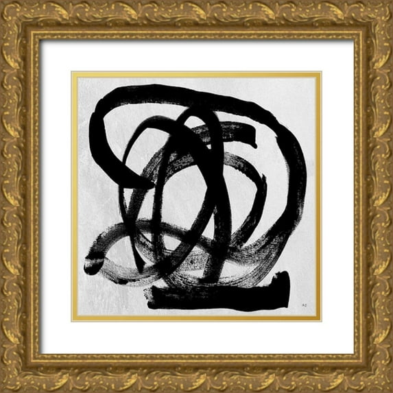 Jill, Susan 15x15 Gold Ornate Wood Framed with Double Matting Museum Art Print Titled - Paris Midnight
