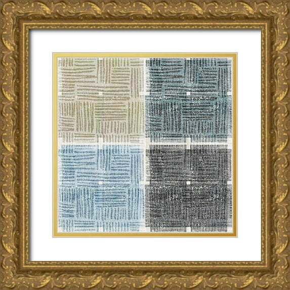 Jill, Susan 15x15 Gold Ornate Wood Framed with Double Matting Museum Art Print Titled - Rhythm and Time I