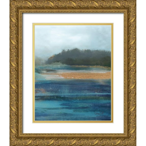 Jill, Susan 15x18 Gold Ornate Wood Framed with Double Matting Museum Art Print Titled - Cold Spring - Detail