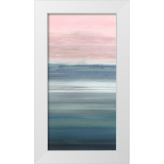 Jill, Susan 18x32 White Modern Wood Framed Museum Art Print Titled - Shore Expanse II