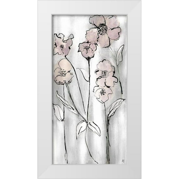 Jill, Susan 18x32 White Modern Wood Framed Museum Art Print Titled - Wildflowers II